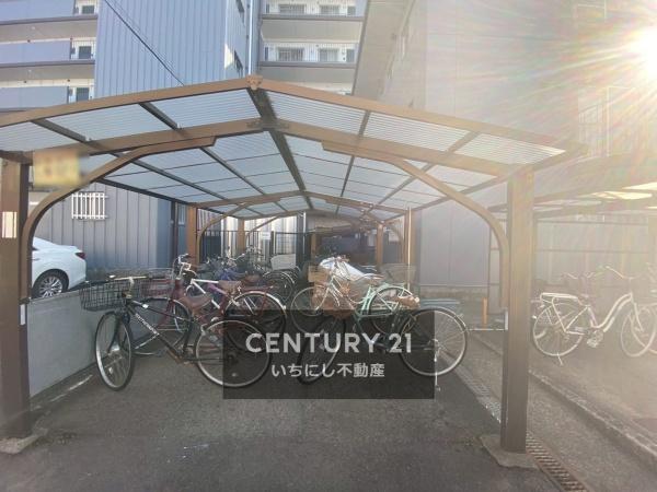 パラシオン一宮　その他共用部分　駐輪場。自転車通勤の人も安心
